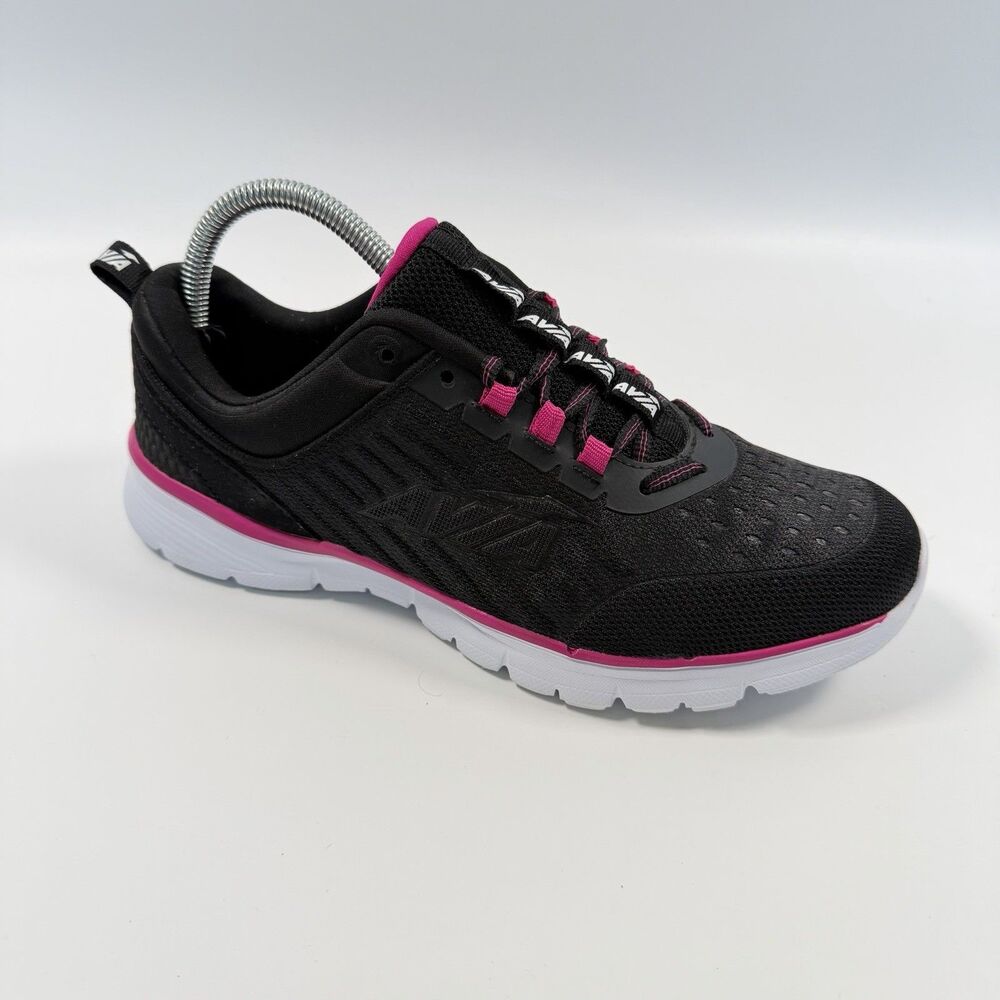 Avia Avi-Factor Womens Athletic Shoes Sneaker Memory Foam Black Pink Size 8.5